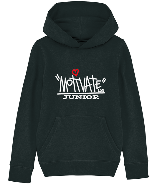 Motivate LDN Junior White Logo Kids Hoodie