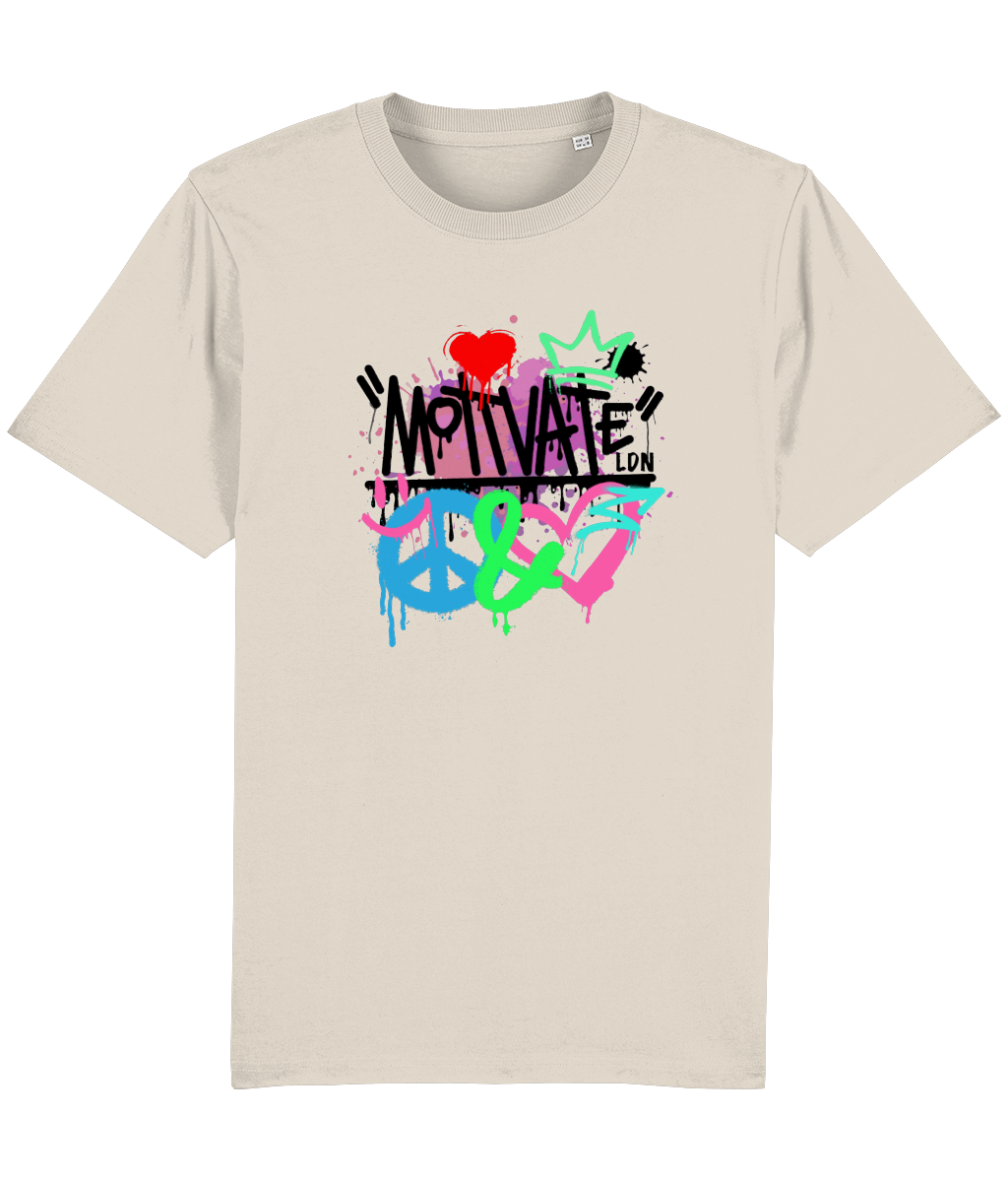 Motivate LDN Peace&Love Remix (Black) Logo Tee